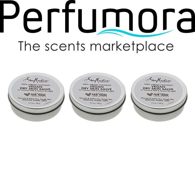 100 Percent Virging Coconut Vegan Dry Skin Salve Balm by Shea Moisture for Unisex - 3.5 oz Balm - Pack of 3 Perfumora