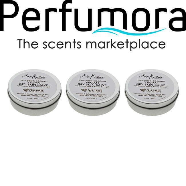 100 Percent Virging Coconut Vegan Dry Skin Salve Balm by Shea Moisture for Unisex - 3.5 oz Balm - Pack of 3 Perfumora