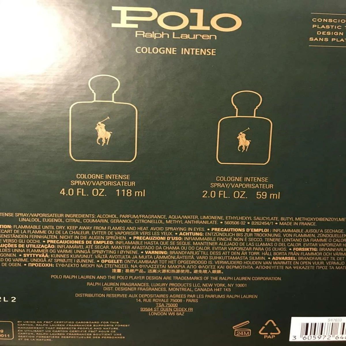 Ralph Lauren Polo Cologne Intense EDP Spray For Women