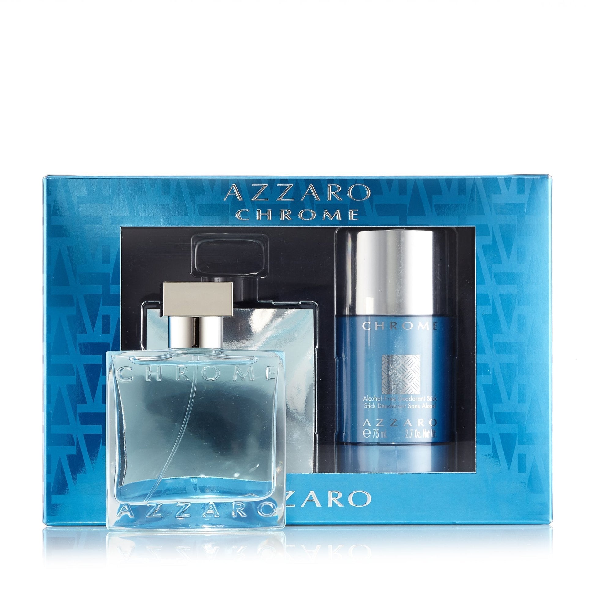 Chrome Gift Set Eau de Toilette and Deodorant for Men by Azzaro 1.7 oz.