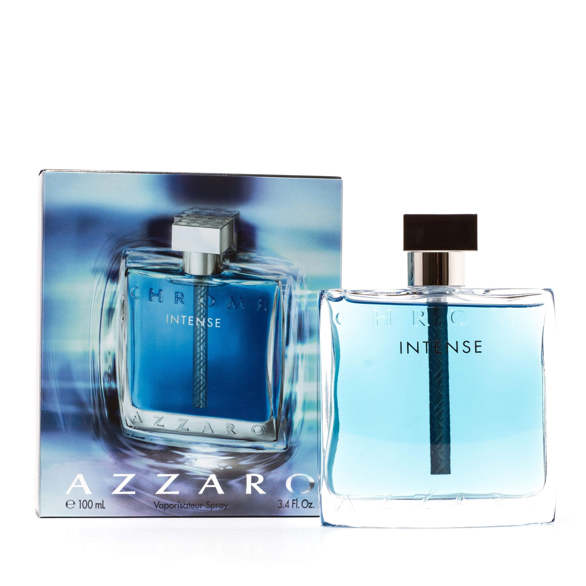 Chrome Intense Eau de Toilette Spray for Men by Azzaro 3.4 oz.