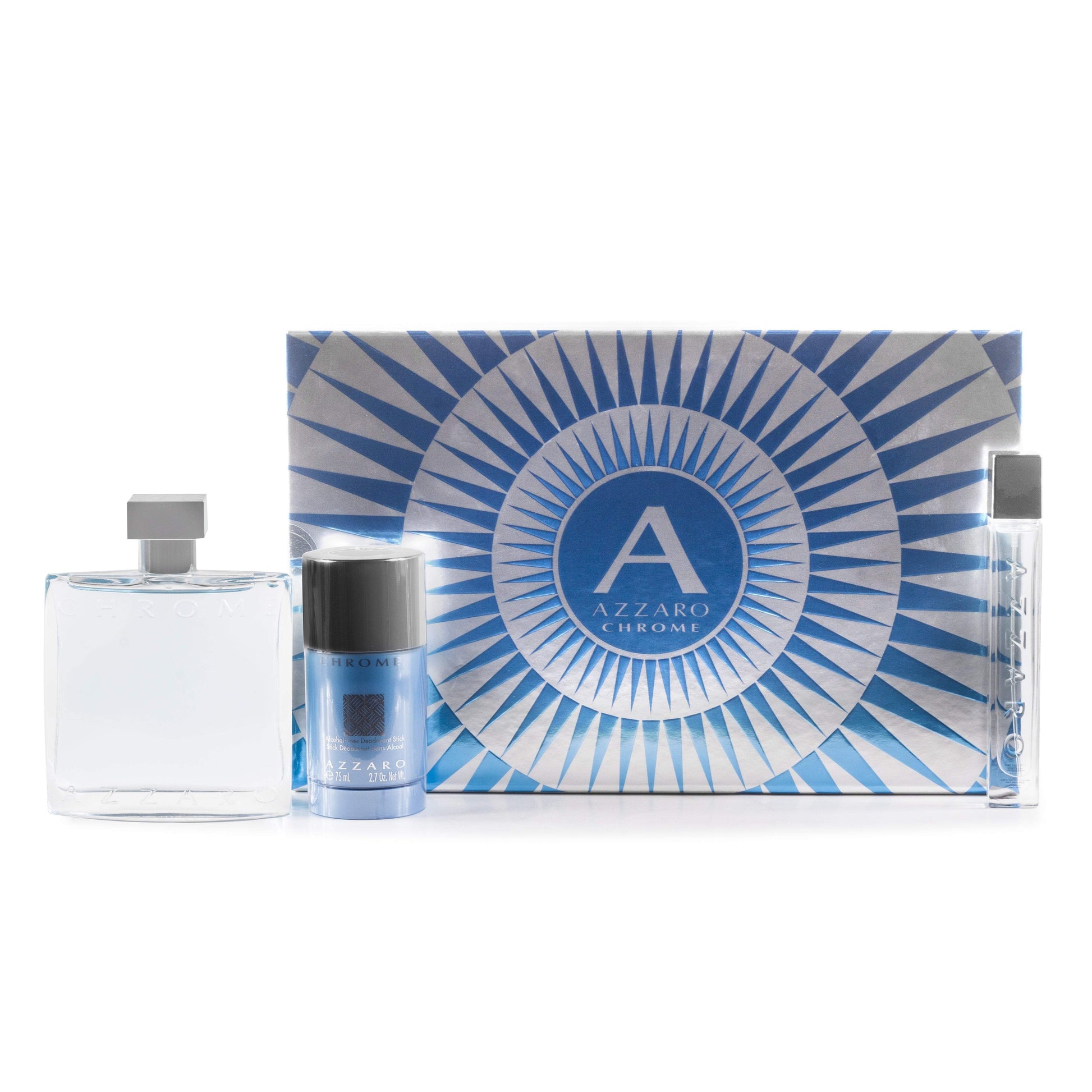 Chrome Eau de Toilette Gift Set for Men by Azzaro 3.4 oz.