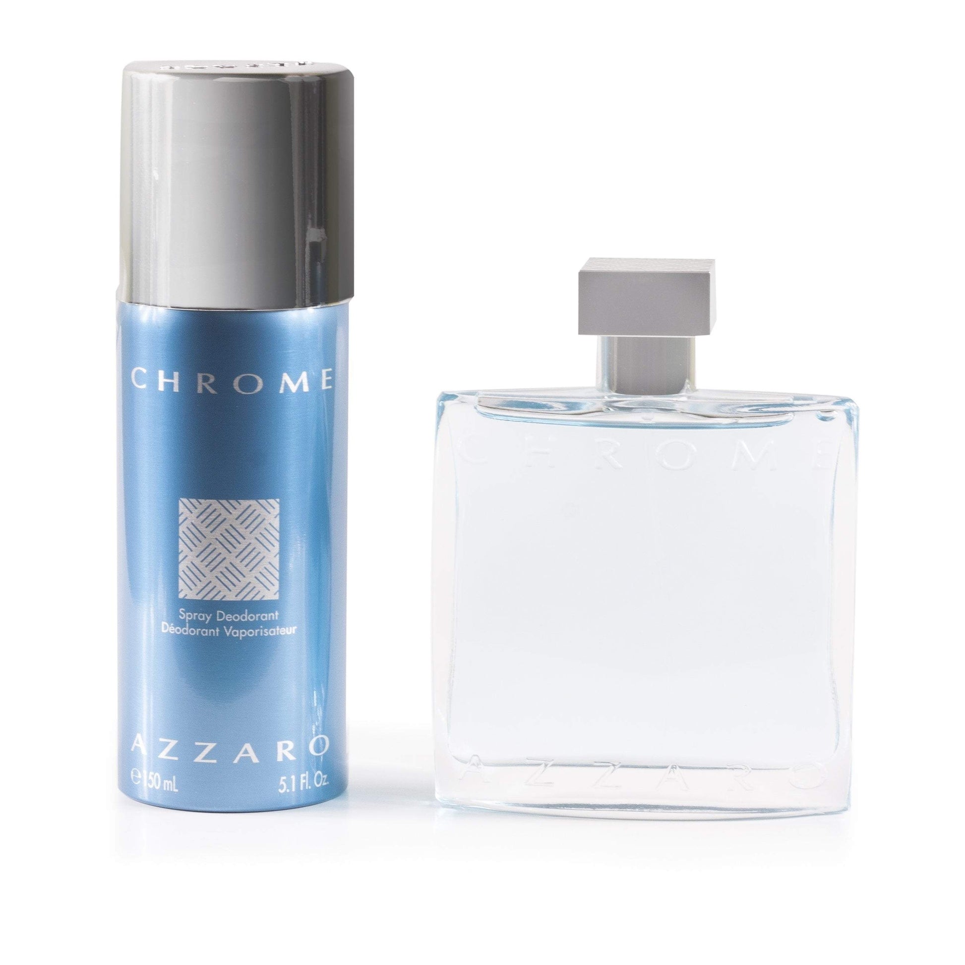 Chrome Eau de Toilette and Deodorant Gift Set for Men by Azzaro 3.4 oz.