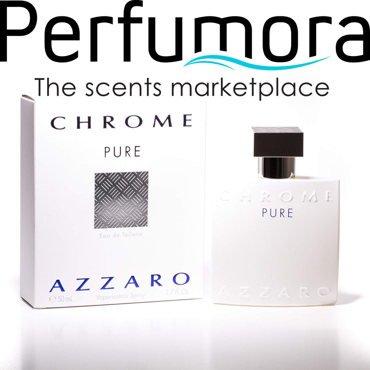 Chrome Pure Eau de Toilette Spray for Men by Azzaro 1.7 oz.