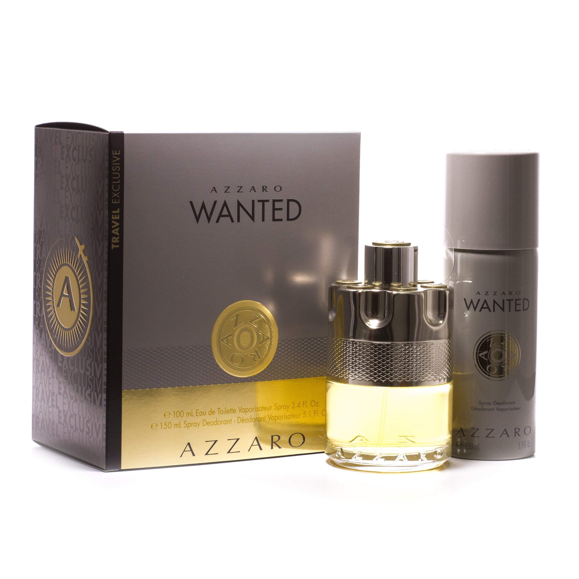 Wanted Gift Set for Men by Azzaro 3.4 oz.