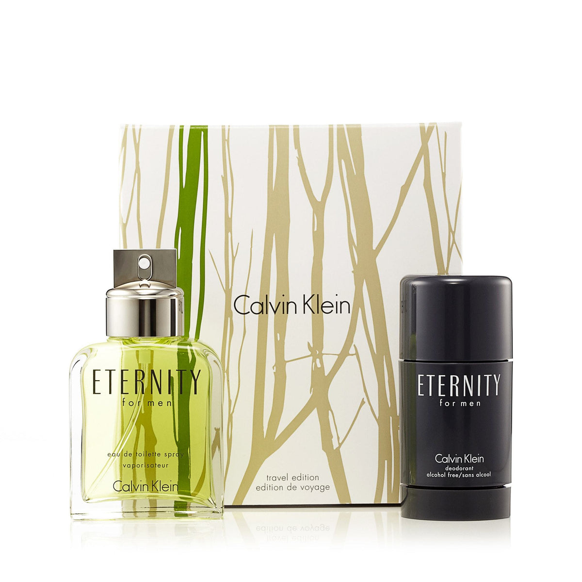 Eternity Eau de Toilette Spray and Deodorant for Men by Calvin Klein 3.4 oz.