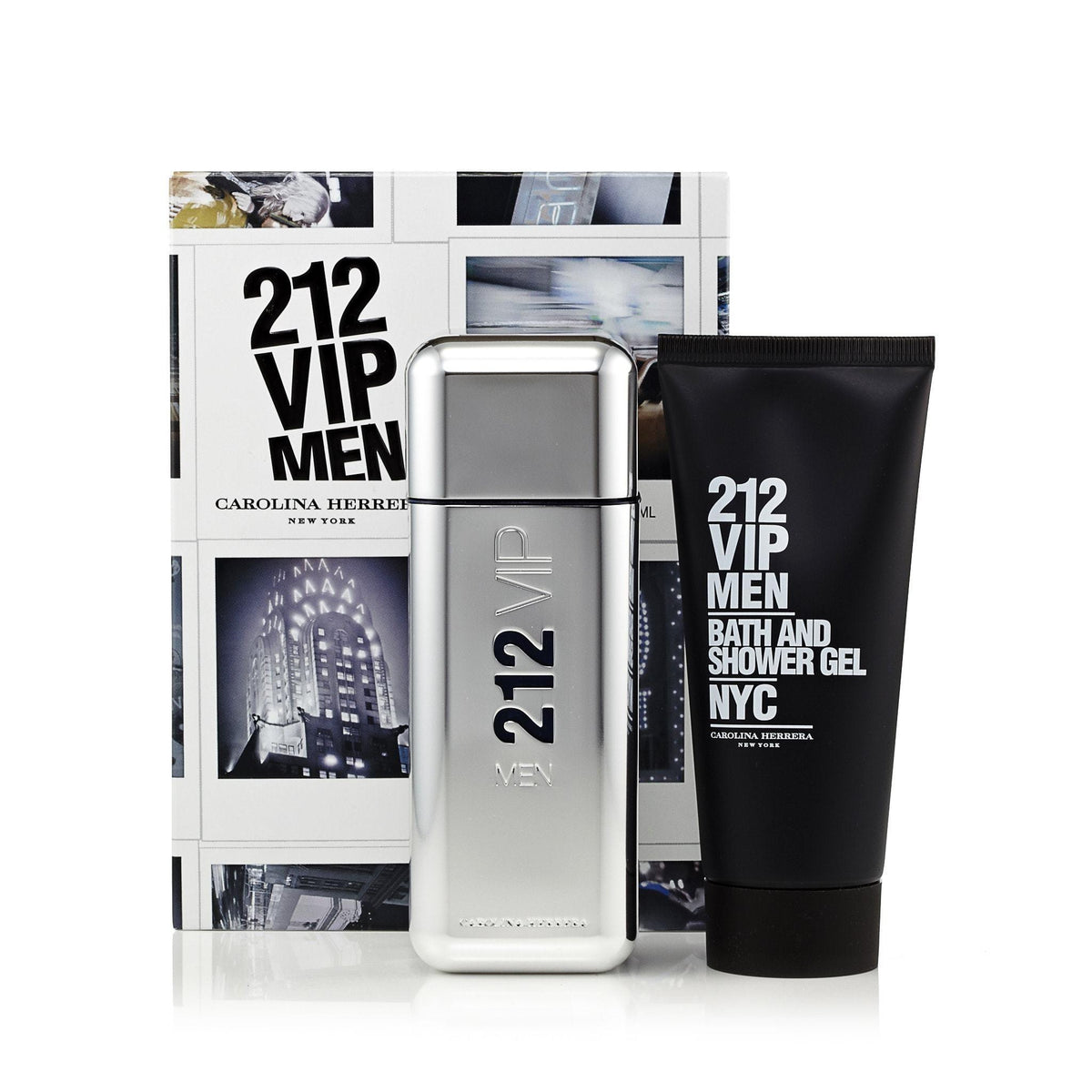 212 Vip Gift Set EDT and Shower Gel for Men by Carolina Herrera 3.4 oz.