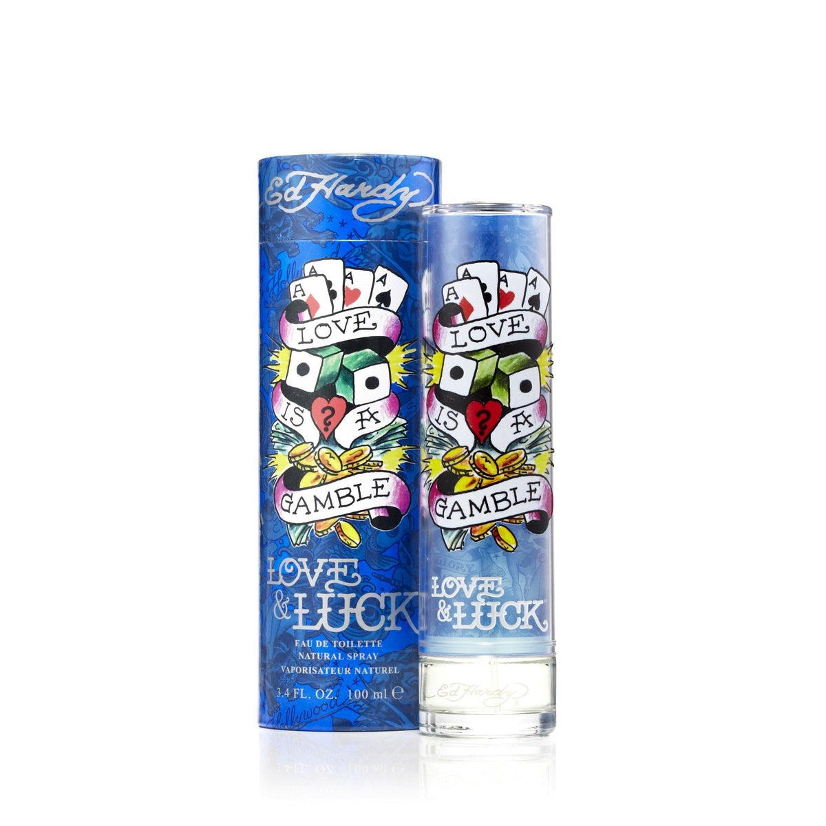 Christian Audigier Ed Hardy Love And Luck Eau de Toilette Mens Spray 3.4 oz.