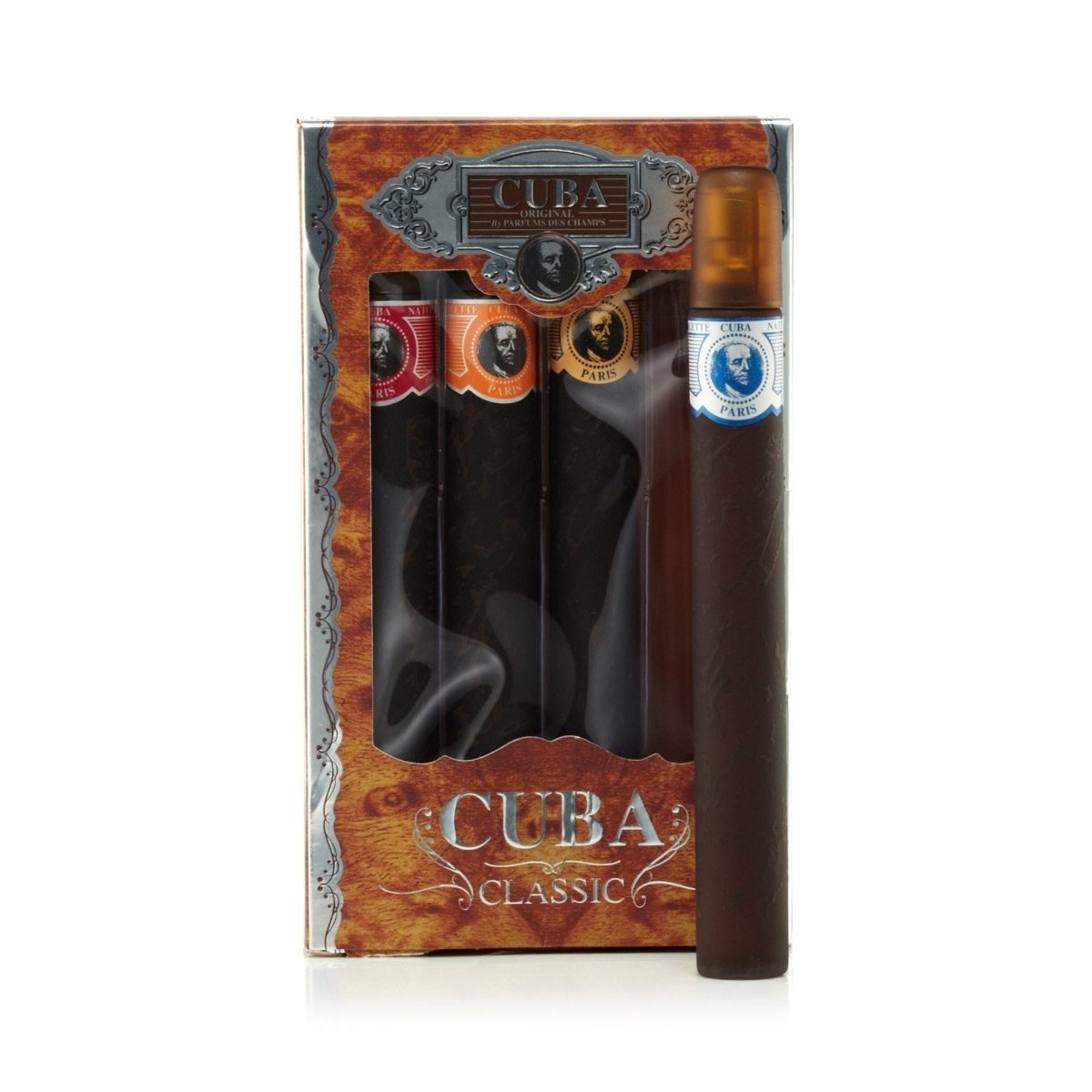 Cuba Blue Gold Orange Red Gift Set Men 1.17 oz.