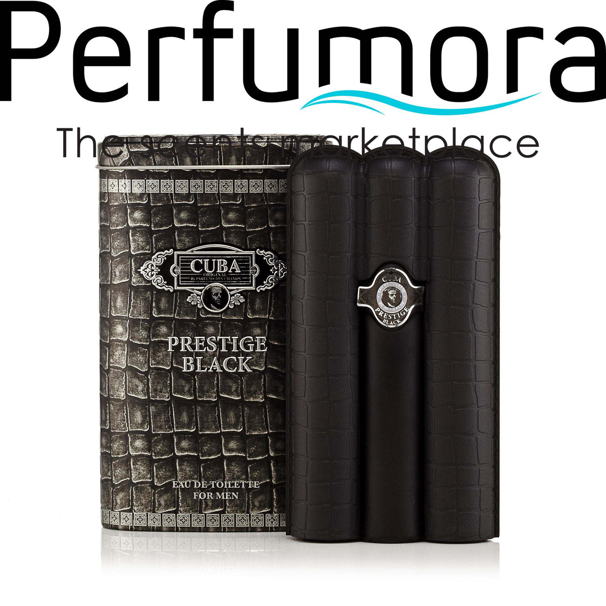 Prestige Black Eau de Toilette Spray for Men by Cuba 3.0 oz.