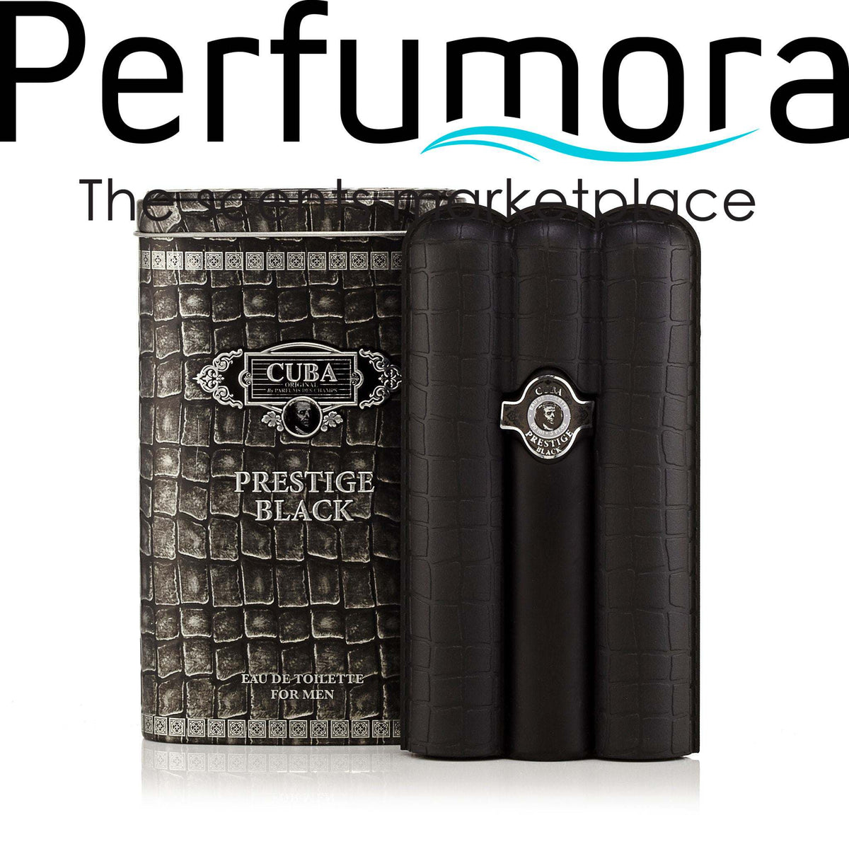 Prestige Black Eau de Toilette Spray for Men by Cuba 3.0 oz.