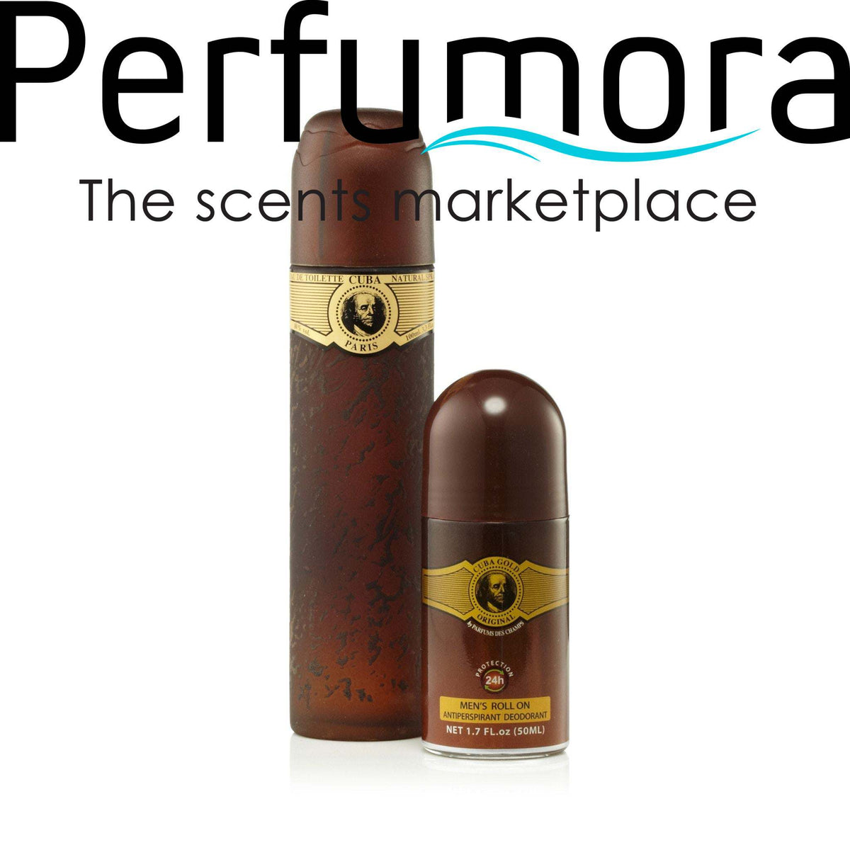 Gold Gift Set Deodorant & Eau de Toilette for Men by Cuba 3.3 oz.