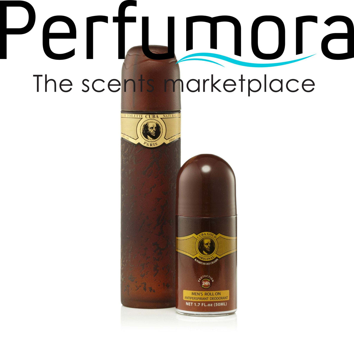 Gold Gift Set Deodorant & Eau de Toilette for Men by Cuba 3.3 oz.