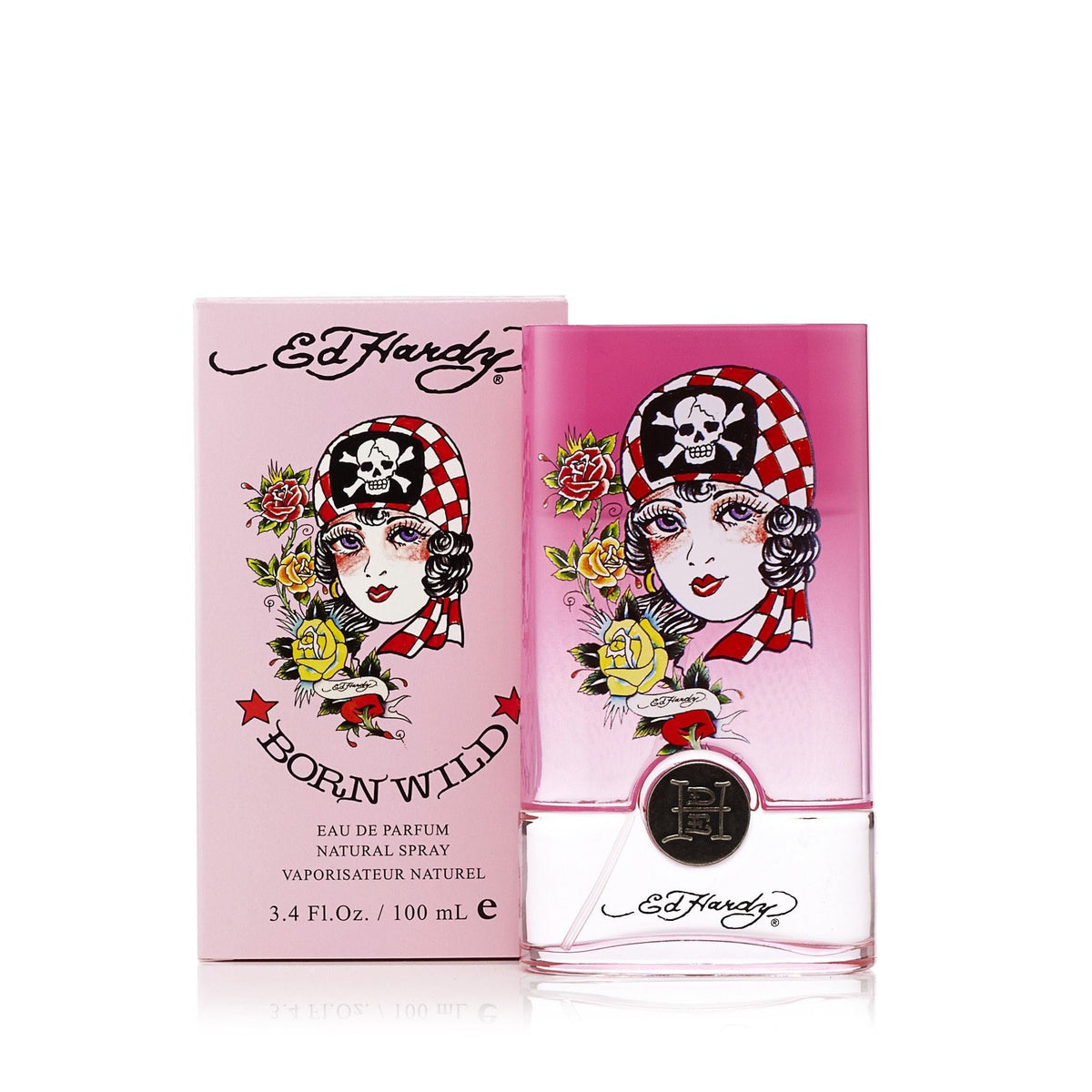 Ed Hardy Born Wild Eau de Parfum Spray for Women by Christian Audigier 3.4 oz.