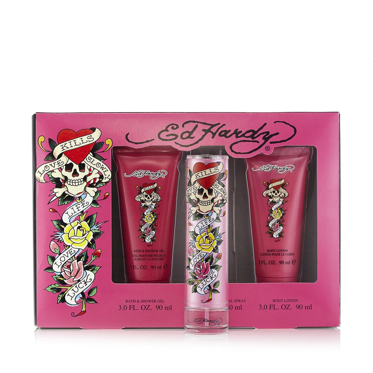 Ed Hardy Gift Set for Women by Christian Audigier 1.7 oz.