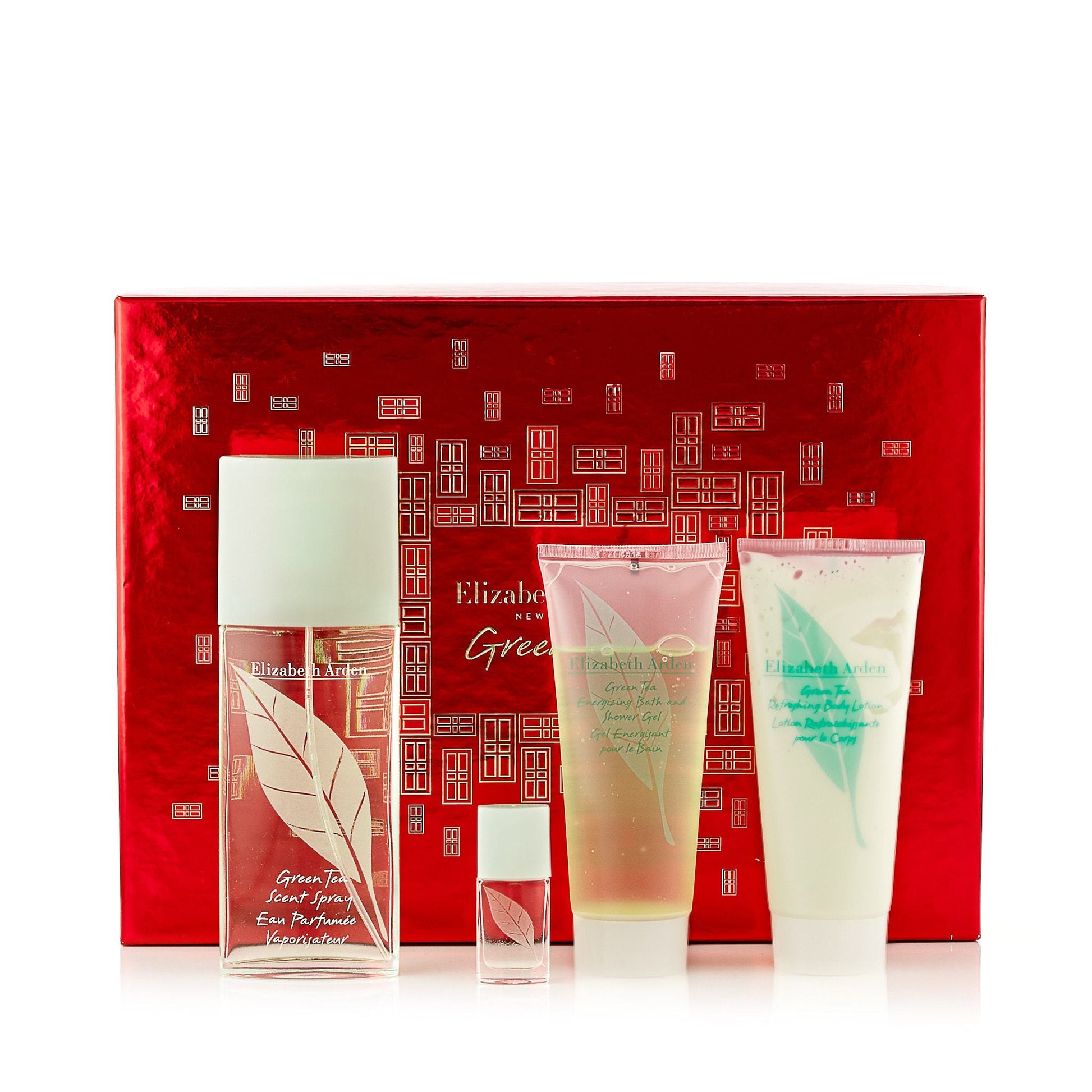 Green Tea Gift Set EDT Body Lotion Shower Gel and Mini for Women by Elizabeth Arden 3.3 oz.