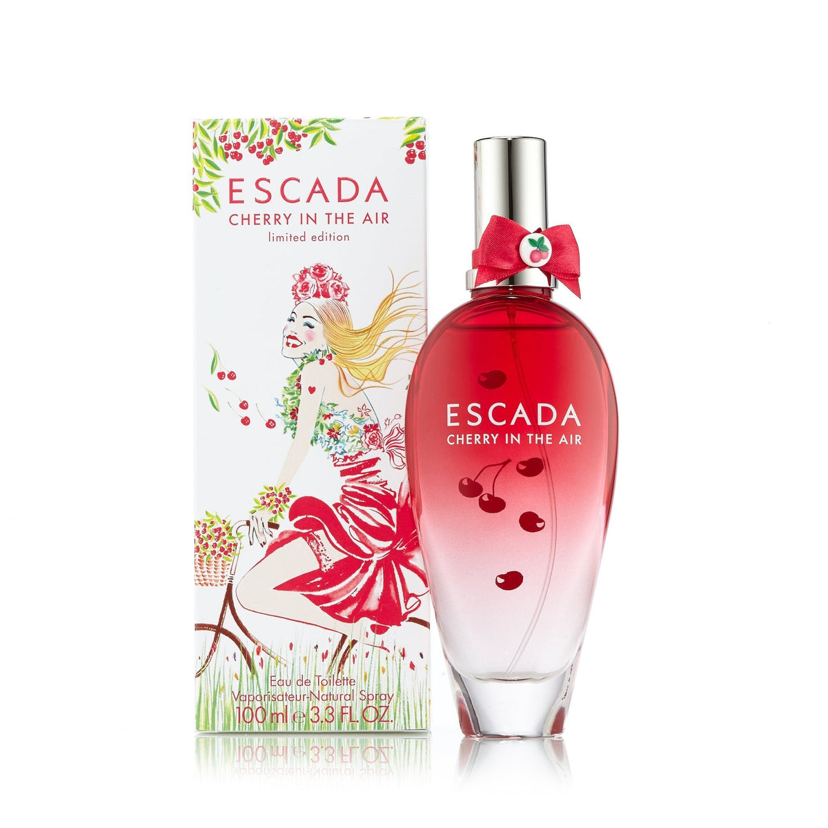 Cherry in the Air Eau de Toilette Spray for Women by Escada 3.4 oz.