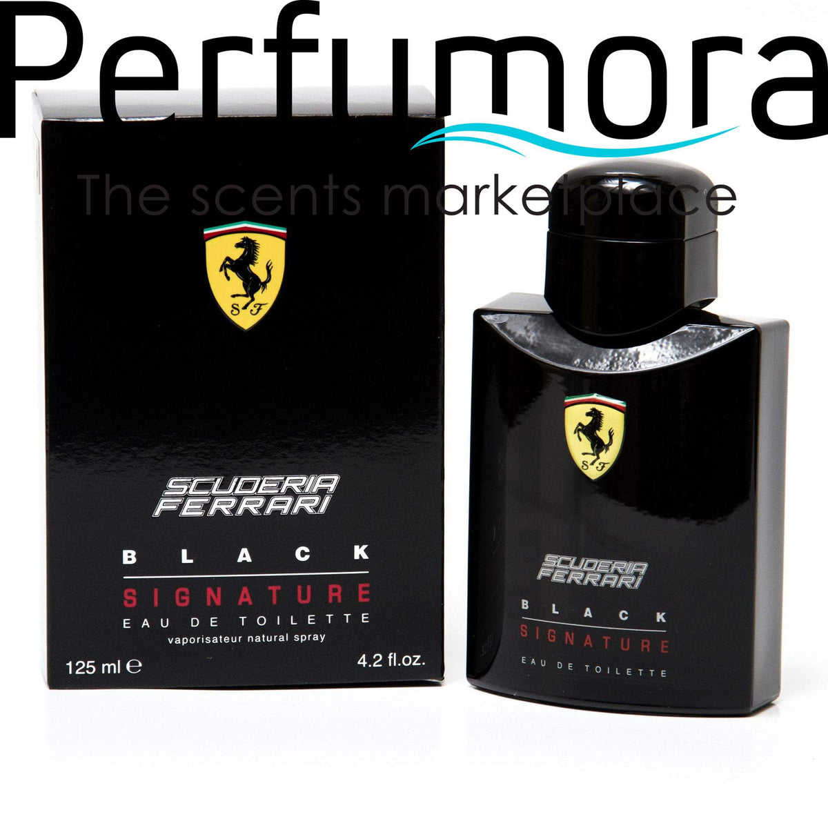 Scuderia Black Signature Eau de Toilette Spray for Men by Ferrari 4.2 oz.