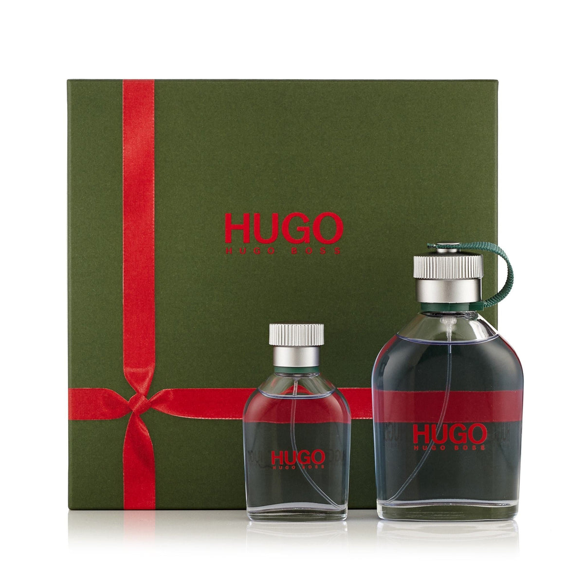 Hugo Green Gift Set Eau de Toilette and Travel Spray for Men by Hugo Boss 4.2 oz.