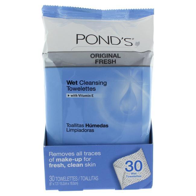 Original Clean Wet Cleansing Towelettes by Ponds for Unisex - 30 Pc Towelettes