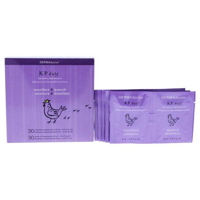 KP Duty High Potency Daily Body Peel by DERMAdoctor for Women - 30 x 6 ml Pads