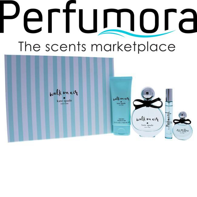 Walk On Air by Kate Spade for Women - 4 Pc Gift Set 3.4oz EDP Spray, 0.34oz EDP Spray, 0.25oz EDP Sp