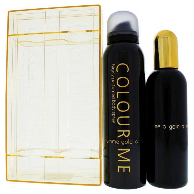 Colour Me Femme Gold by Milton-Lloyd for Women - 2 Pc Gift Set 