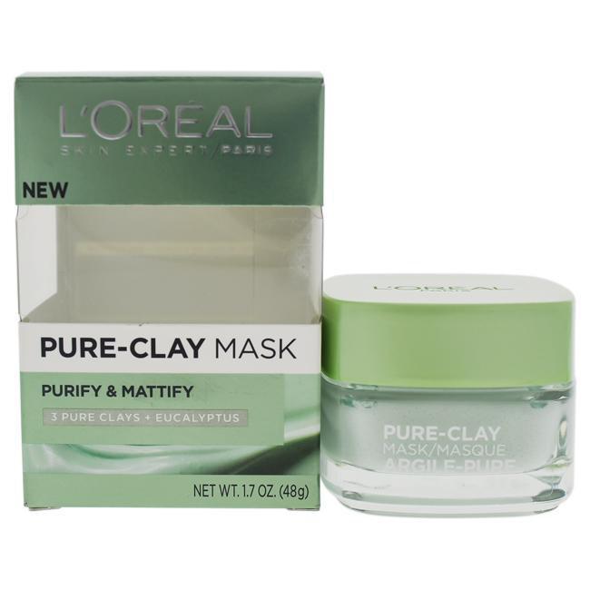 Purify and Mattify Pure-Clay Mask by Loreal Paris for Women - 1.7 oz Mask