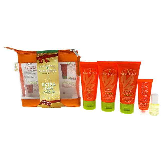 Mango to Go Travel Kit - Extra Dry Skin by California Mango for Unisex - 6 Pc 