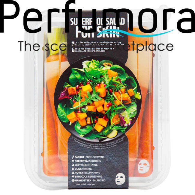 Superfood Salad Facial Sheet Mask For Skin - Carrot by Farm Skin for Unisex - 7 x 0.84 oz Mask