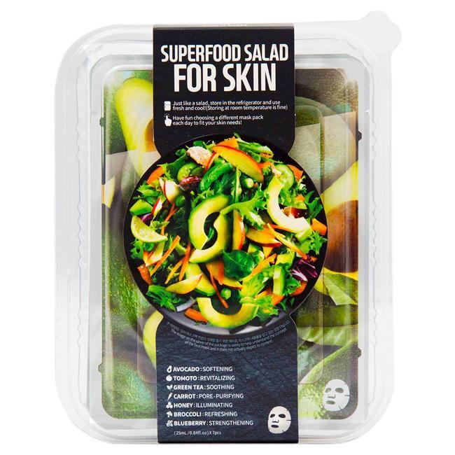 Superfood Salad Â Facial Sheet Mask For Skin - Avocado by Farm Skin for Unisex - 7 x 0.84 oz Mask