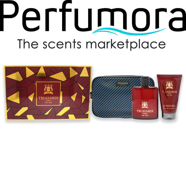 Uomo The Red by Trussardi for Men - 3 Pc Gift Set