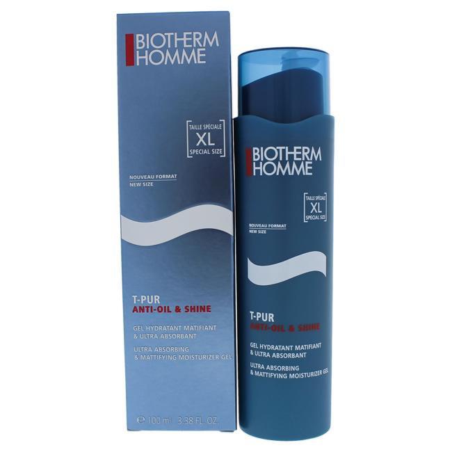 Homme T-Pur Anti Oil and Shine - Mattifying Moisturizing Gel by Biotherm for Men - 3.38 oz Gel