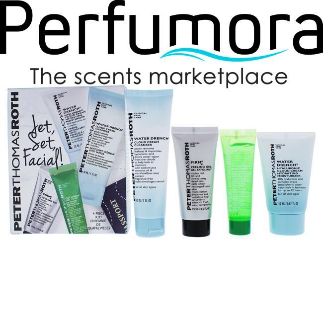 Jet Set Facial by Peter Thomas Roth for Unisex - 4 Pc Kit 0.5oz Firmx Peeling Gel, 0.47oz Cucumber G