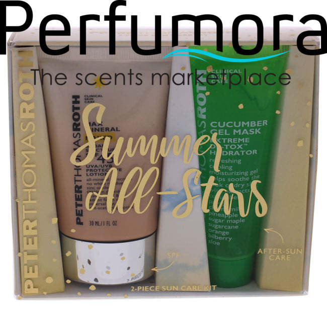 Summer All-Stars Kit by Peter Thomas Roth for Unisex - 2 Pc 1oz Max Mineral Naked Broad Spectrum SPF 45, 1oz Cucumber Gel Mask Extreme De-Tox Hydrator