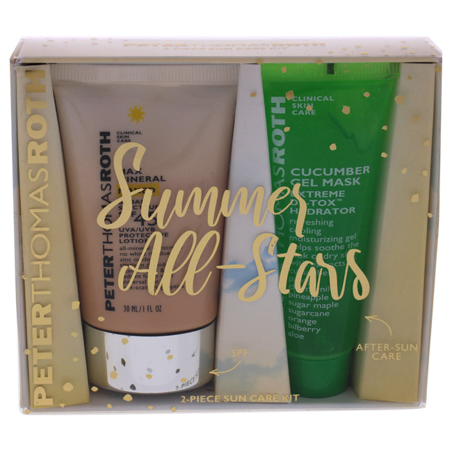 Summer All-Stars Kit by Peter Thomas Roth for Unisex - 2 Pc 1oz Max Mineral Naked Broad Spectrum SPF 45, 1oz Cucumber Gel Mask Extreme De-Tox Hydrator