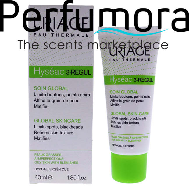 Hyseac - 3-Regul Global Skincare Cream by Uriage for Unisex - 1.35 oz Cream