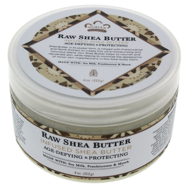 Raw Shea Butter Infused Shea Butter by Nubian Heritage for Unisex - 4 oz Moisturizer