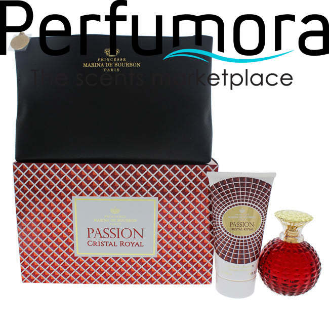 Cristal Royal Passion by Princesse Marina de Bourbon for Women - 3 Pc Gift Set