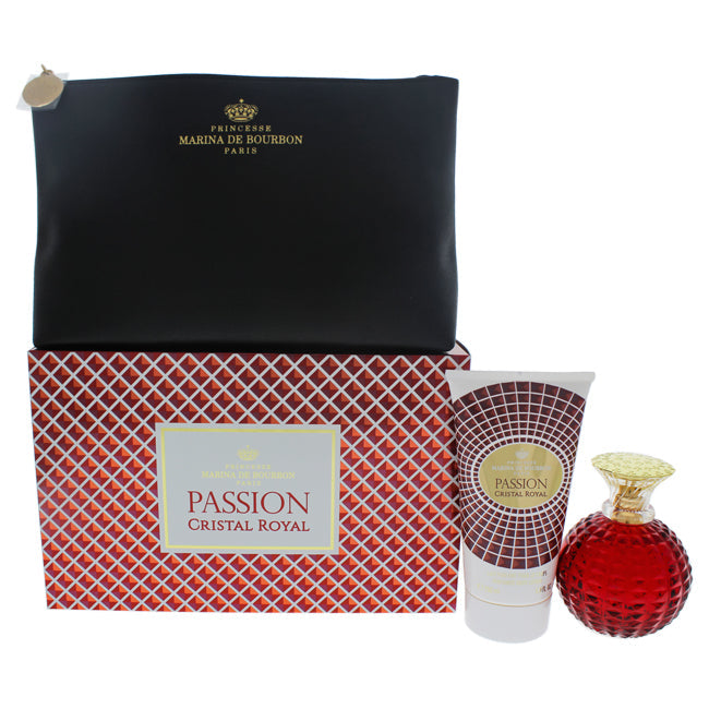 Cristal Royal Passion by Princesse Marina de Bourbon for Women - 3 Pc Gift Set
