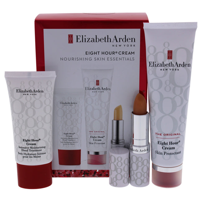 Eight Hour Cream Skin Protectant Original Set by Elizabeth Arden for Women - 3 Pc 1.7oz Skin Protectant Original, 13oz Lip Protectant Stick Sunscreen SPF 15, 1oz Intensive Moisture Hand Treatment
