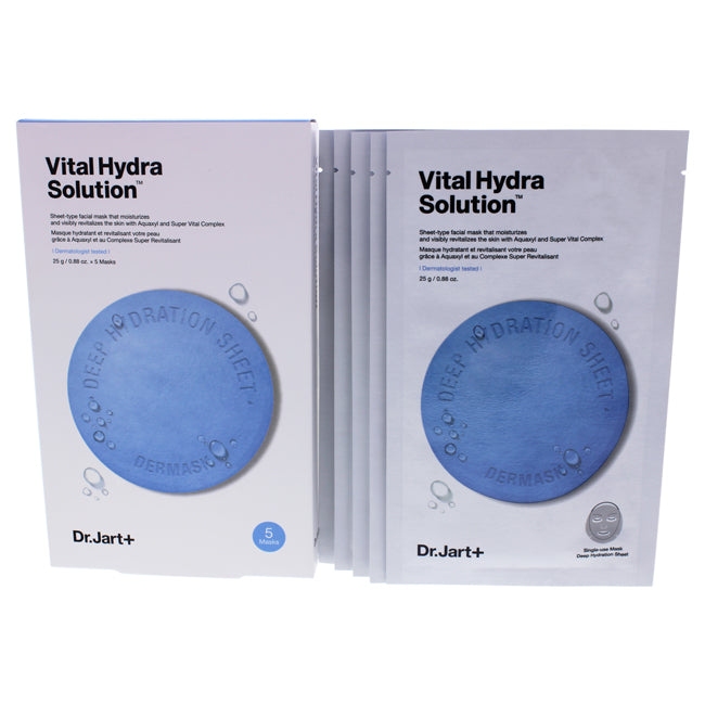 Vital Hydra Solution Sheet Mask by Dr. Jart+ for Unisex - 5 Pc Mask