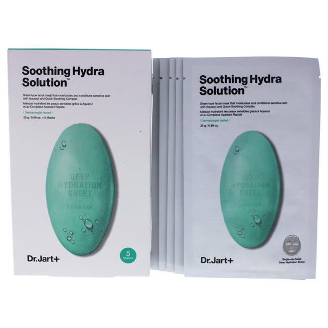 Soothing Hydra Solution Sheet Mask by Dr. Jart+ for Unisex - 5 Pc Mask