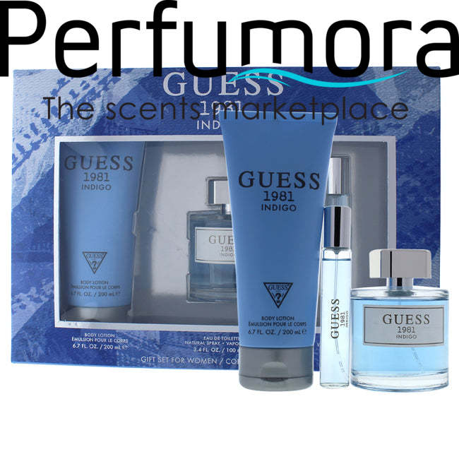 Guess 1981 Indigo by Guess for Women - 3 Pc Gift Set