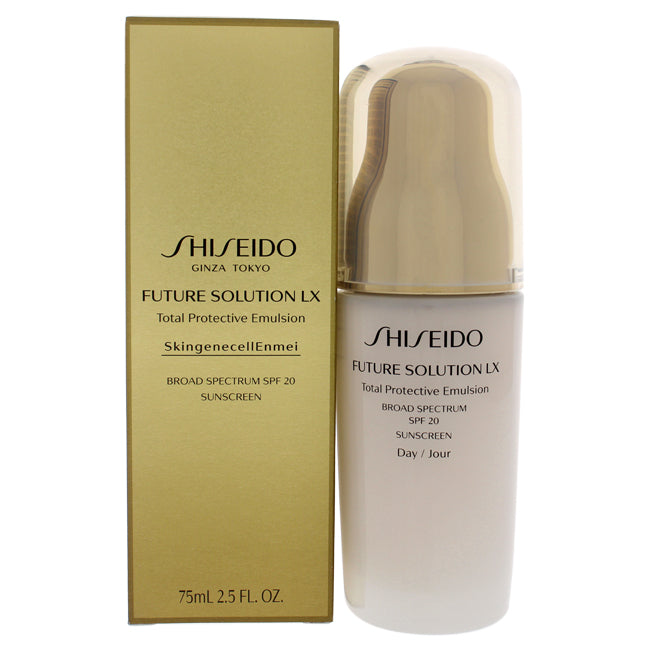 Future Solution LX Total Protective Emulsion SPF 20 by Shiseido for Unisex - 2.5 oz Emulsion