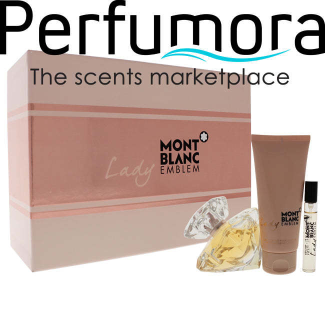 Mont Blanc Lady Emblem by Mont Blanc for Women - 3 Pc Gift Set