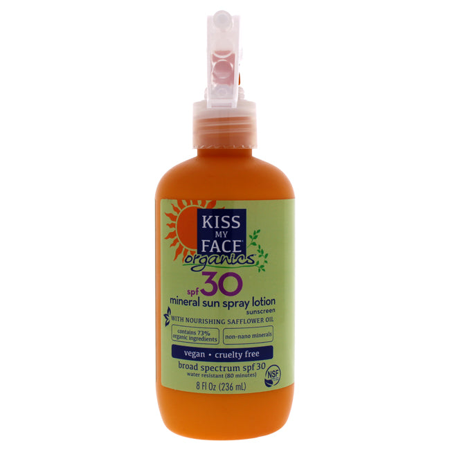 Organics Mineral Sun Lotion Sunscreen SPF 30 by Kiss My Face for Unisex - 8 oz Sunscreen