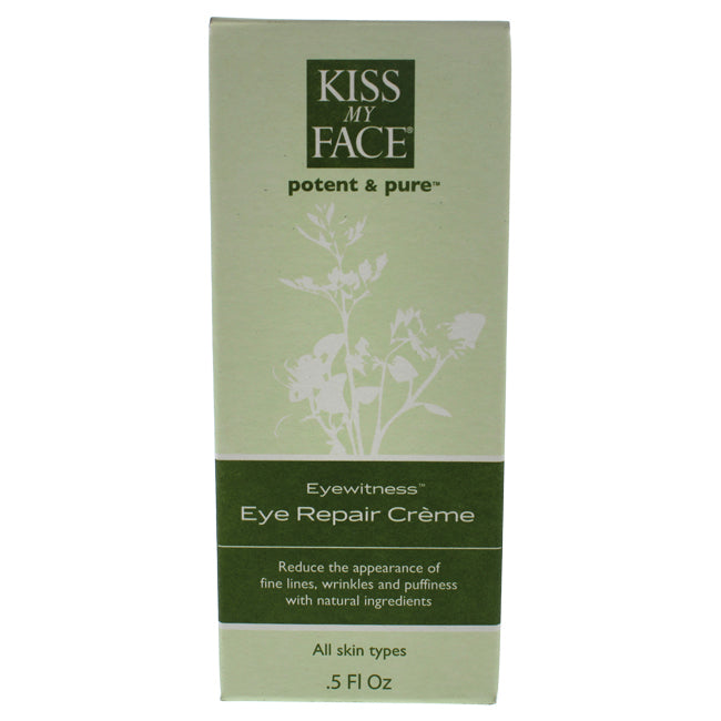 Eyewitness Eye Repair Cream by Kiss My Face for Unisex - 0.5 oz Cream