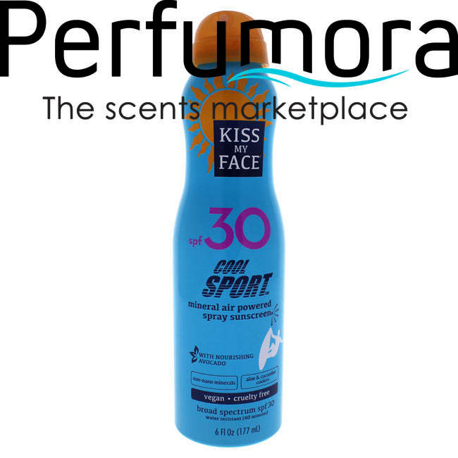 Cool Sport Mineral Air Powered Spray Sunscreen SPF 30 by Kiss My Face for Unisex - 6 oz Sunscreen