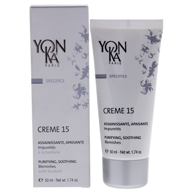 Creme 15 Purifying and Soothing Blemishes by Yonka for Unisex - 1.74 oz Treatment